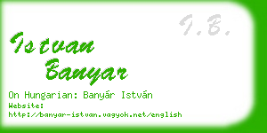 istvan banyar business card